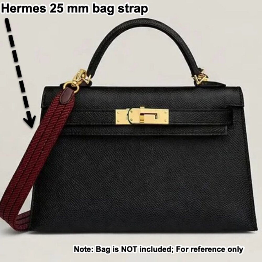 Brand New, Unworn Hermes 25mm Sangle Bag Strap for Mini Kelly/ Bolide 85cm long.
